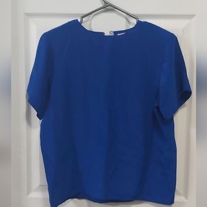 Ultramarine blue Silk blouse S